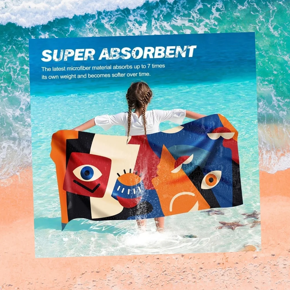 Abstract Art Microfiber Beach Pool Towel. 71